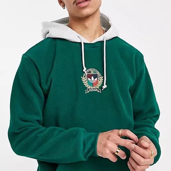 Adidas Collegiate Crest Fleece Hoodie - Picture 2 of 9